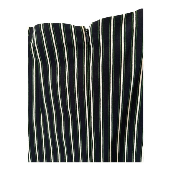 Ann Taylor Striped Flounce Skirt Size M | Deep Navy - White and Green Stripes - Picture 7 of 11